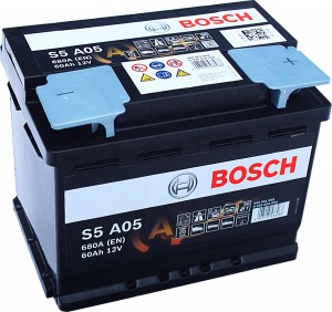Bosch S5 A05 AGM VLRA Start Stop 12V 60Ah 680A 0 098 S5A 050