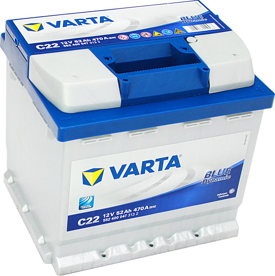 Varta C22 Blue Dynamic 12V 52Ah 470A 552400047